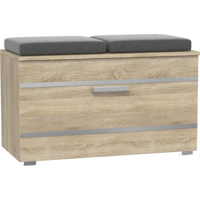 Topeshop OPAL Shoe Cabinet Closed Sonoma Oak with Seat Model OPAL