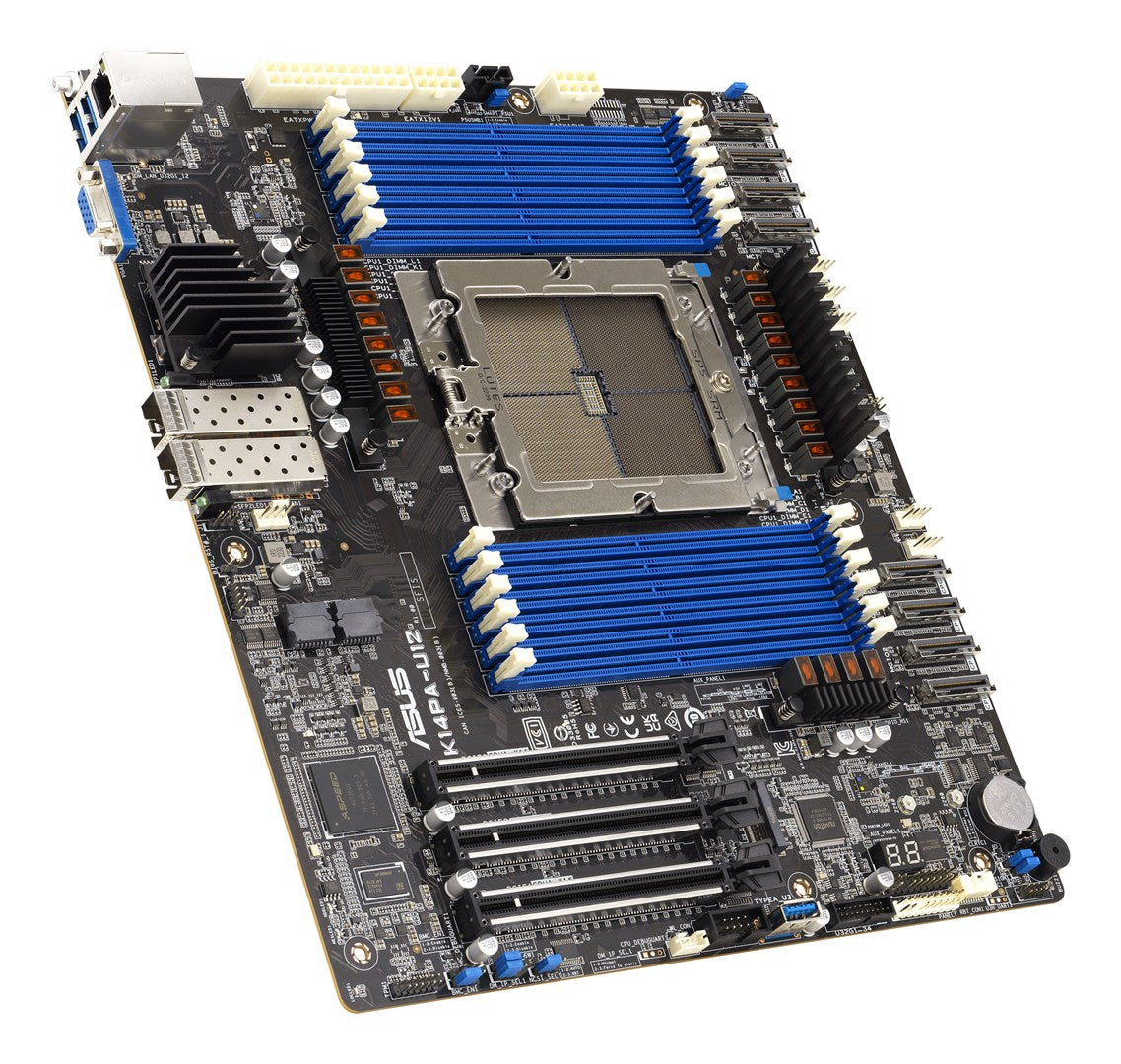 ASUS - Server Motherboard for AMD EPYC 9004 - Dual 25 Gbps Ethernet, 12 x DDR5, 16 NVMe Drives - 90SB0CI0-M0UAY0