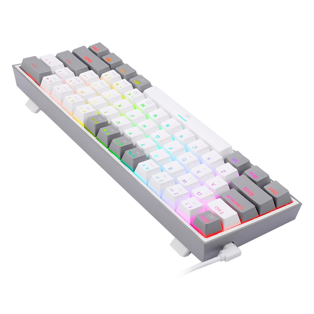 REDRAGON K617-RGB Fizz RGB Keyboard USB Grey, White - K617WG-RGB