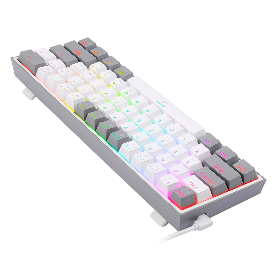 REDRAGON K617-RGB Fizz RGB Keyboard USB Grey, White - K617WG-RGB