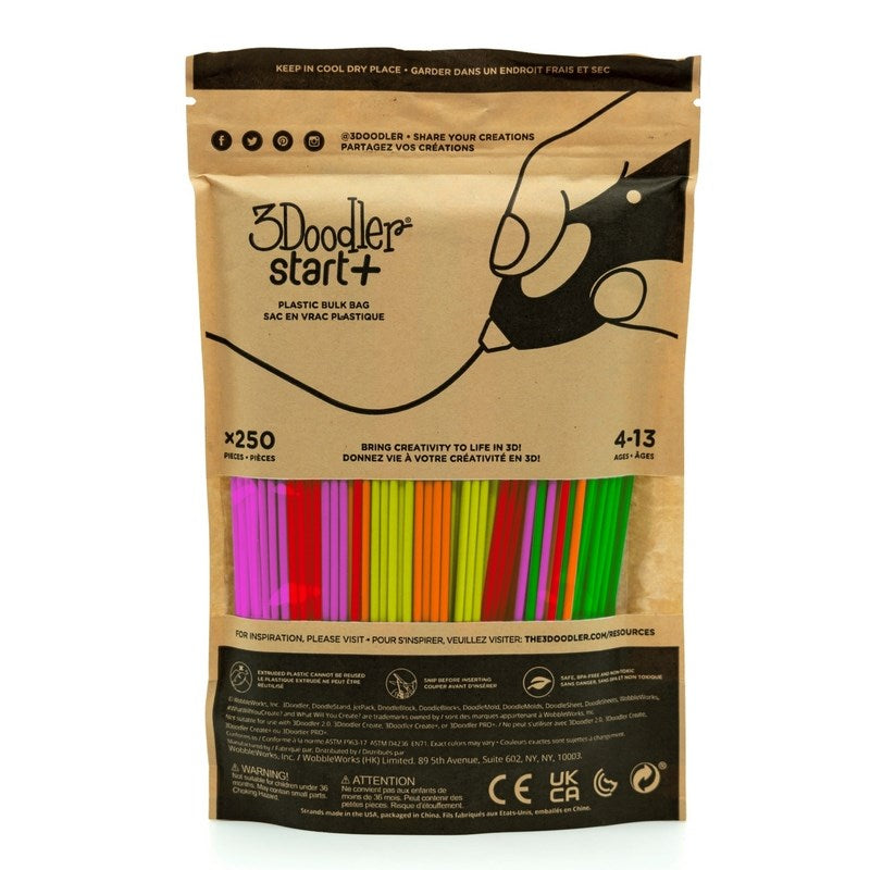 3Doodler Filament Start+ 250 neonrot neonorange neongruen neongelb neonpink\ \ Neon Compostable plastic Fluorescent green  Fluorescent orange  Fluorescent pink  Fluorescent red  Fluorescent yellow 1 g