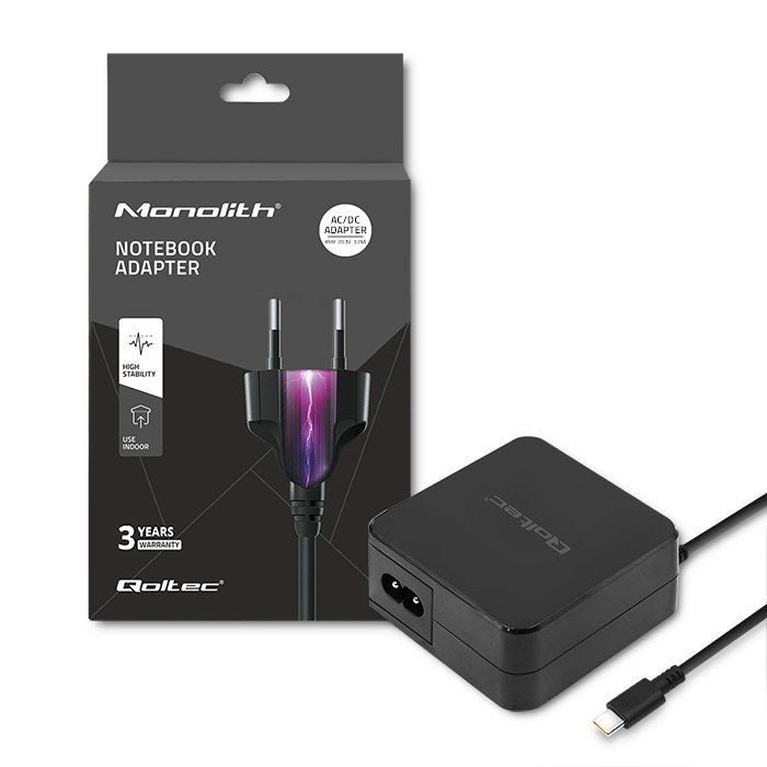 Qoltec 51027 Charger 65W 5-20.3V USB-C PD