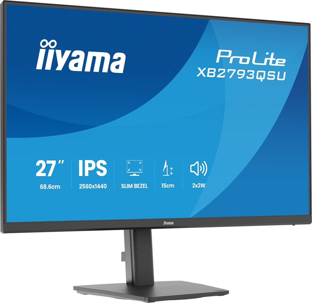 IIYAMA ProLite XB2793QSU-B1 27" Quad HD Monitor 2560x1440 75Hz IPS Black