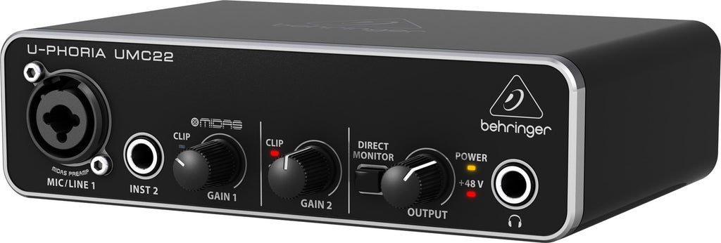 Behringer UMC22 USB Audio Interface Concert/Pre-amp
