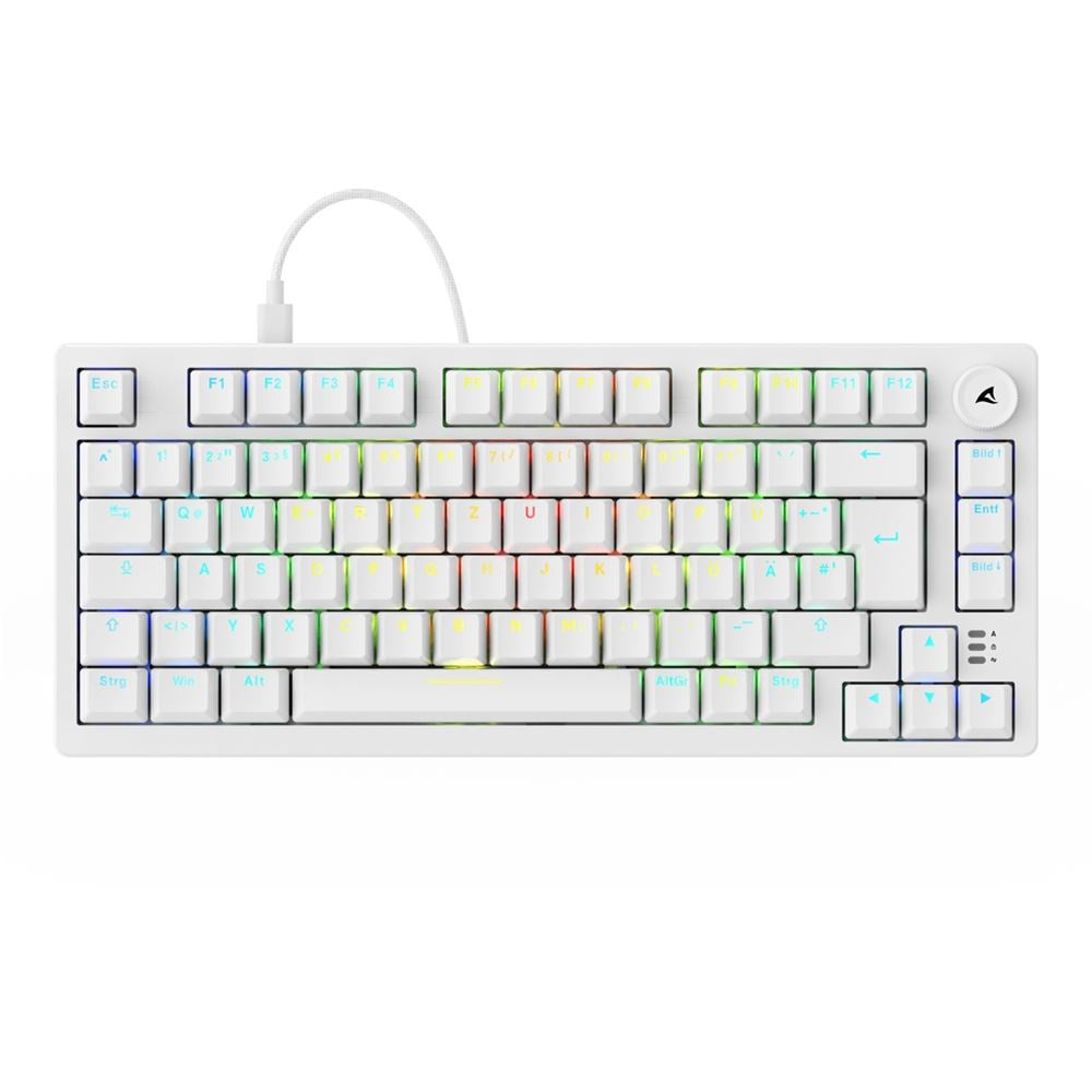 Sharkoon SKILLER SGK25 Gaming Keyboard - White - DE Layout