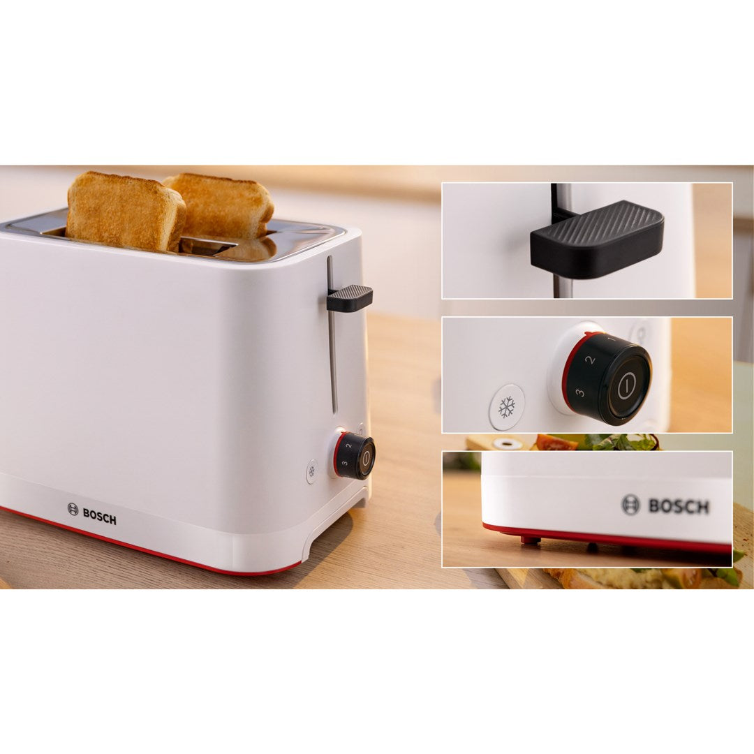 BOSCH TAT3M121 Toaster White Compact 2-Slice