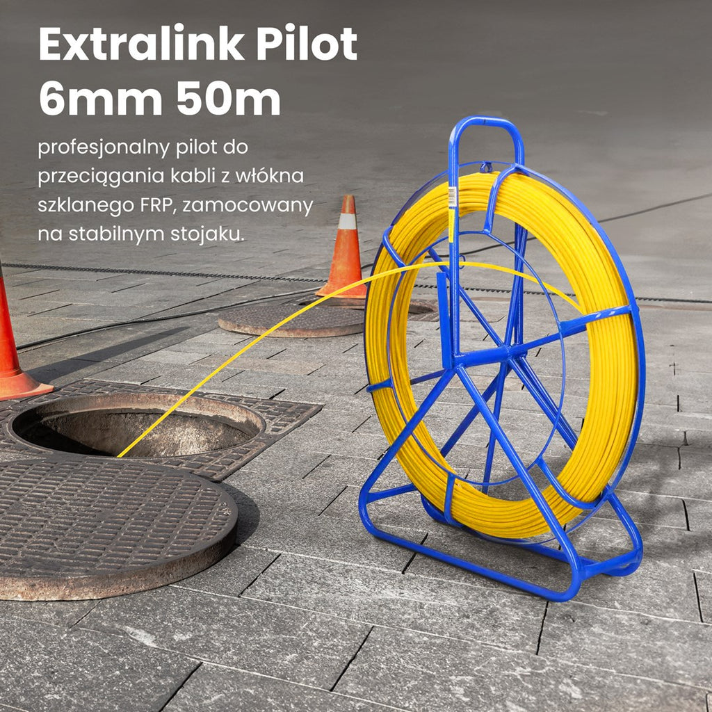Extralink Cable Pulling Rod Fiberglass 6 mm Diameter 50 m - Model EX.13827