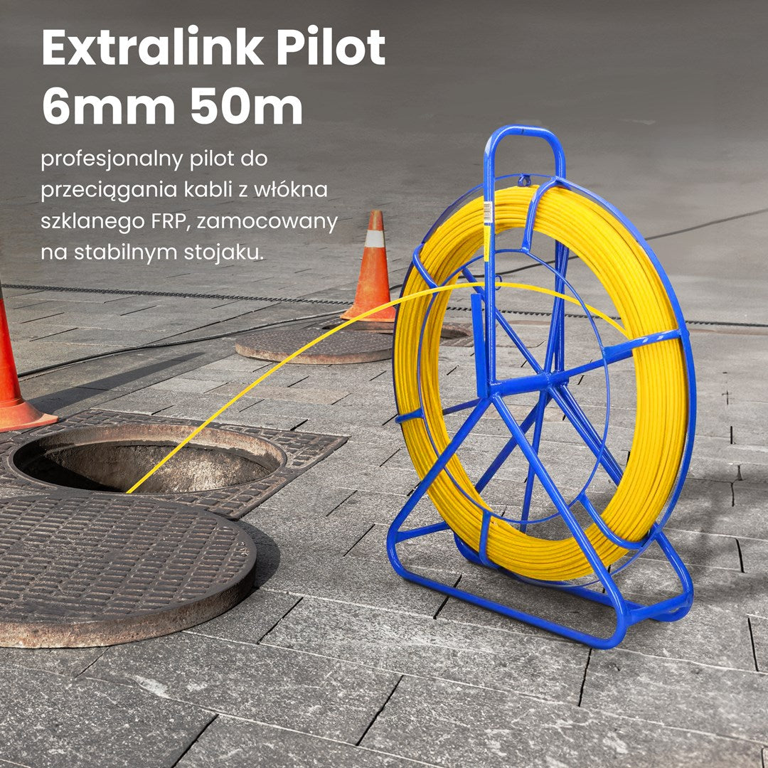 Extralink Cable Pulling Rod Fiberglass 6 mm Diameter 50 m - Model EX.13827