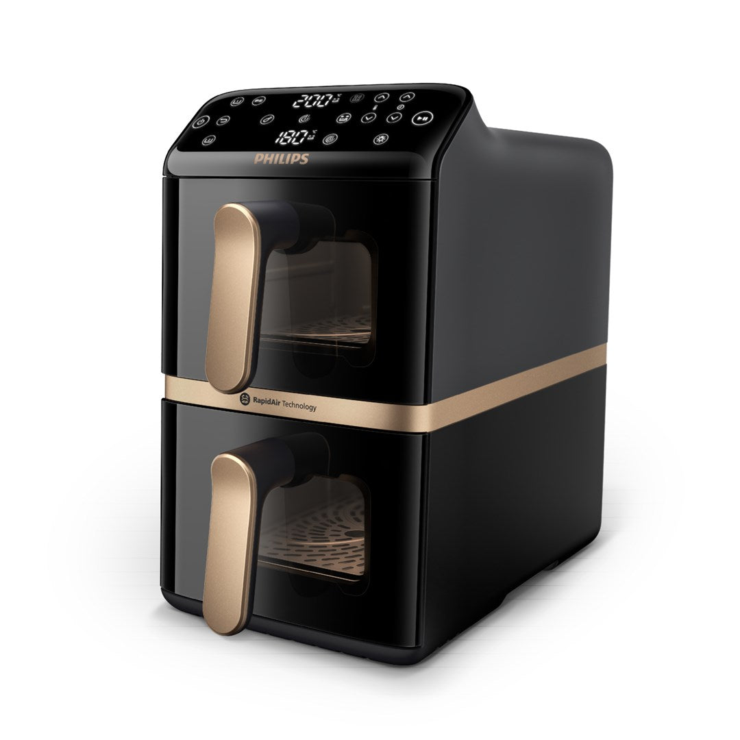 Philips 4000 Series Dual Stack Airfryer 10 L 2750W Hot Air Fryer Black