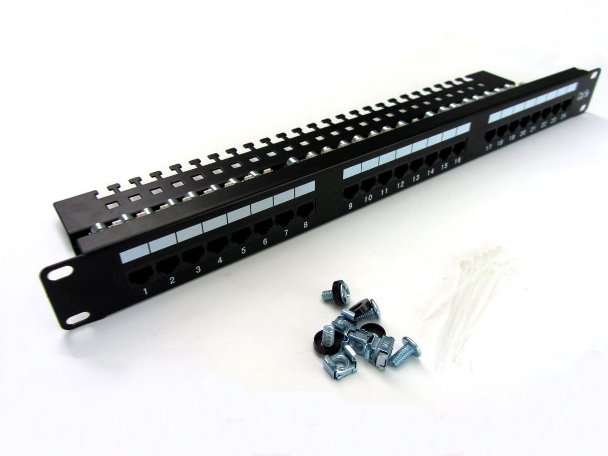 DIGITUS Patch Panel 24 Ports Cat5e 500 mm x 125 mm x 55 mm - DN-91524U-EC