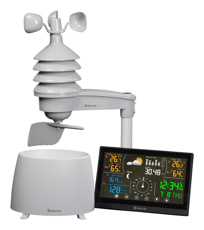 Denver WS-650 Digital Weather Station White AC/Battery
