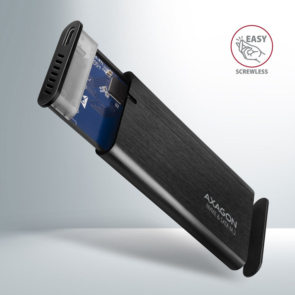 AXAGON SSD Enclosure USB-C 3.2 Gen 2 for M.2 NVMe & SATA EEM2-SB2