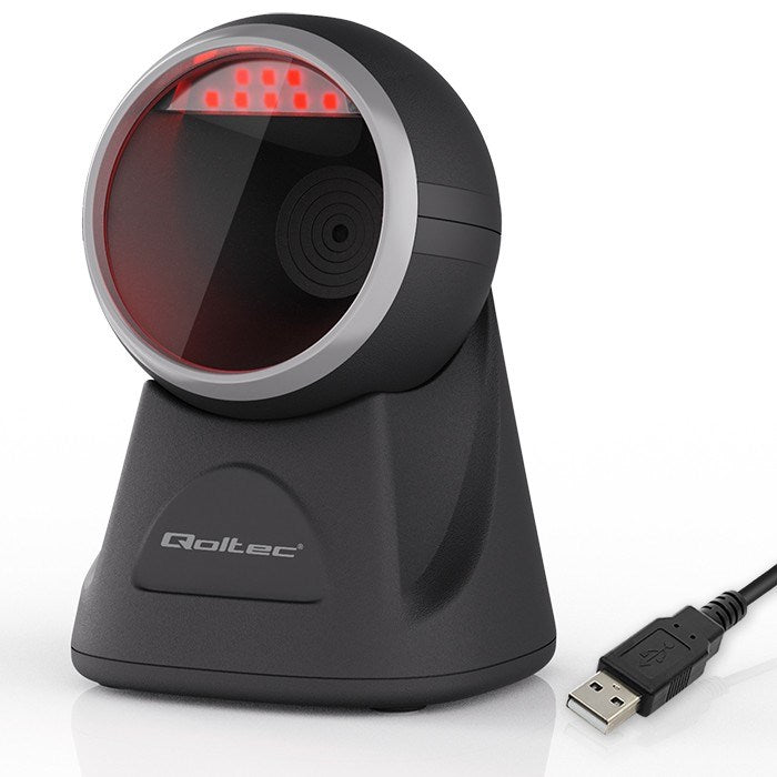 Qoltec Desktop Precision Reader 1D Barcode & QR Scanner 2D
