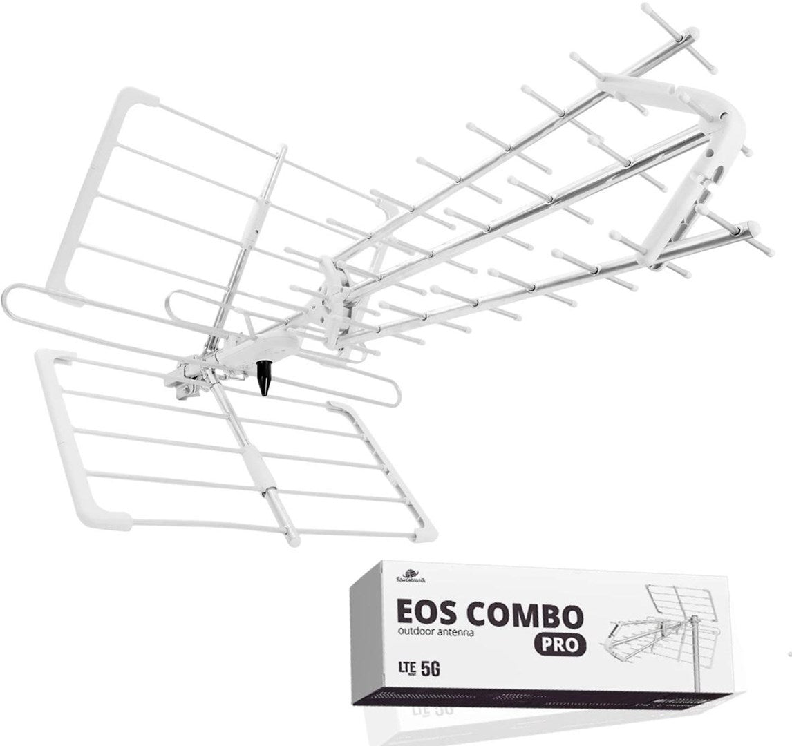 DVB-T2 Spacetronik EOS PRO Combo UHF+VHF LTE 5 G Directional Antenna White