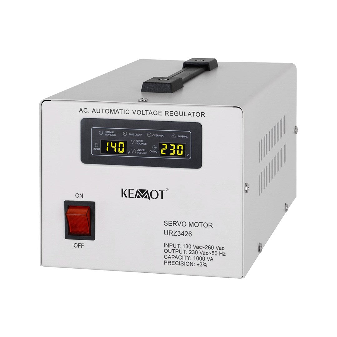 KEMOT MSER-1000 Automatic Voltage Stabilizer (1000 VA  Servo Motor)