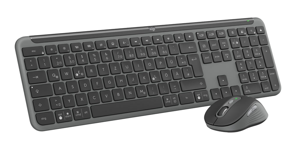 Logitech Signature Slim Combo MK950 Keyboard and Mouse Set - Wireless - QWERTZ - Graphite (920-012504)