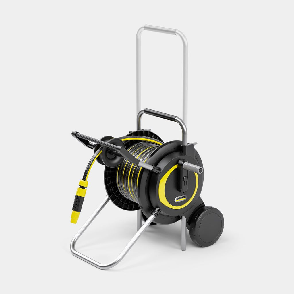 KARCHER Cart Reel HT 4.20 Set with 20 m Hose - Manual Reeling - Black/Yellow