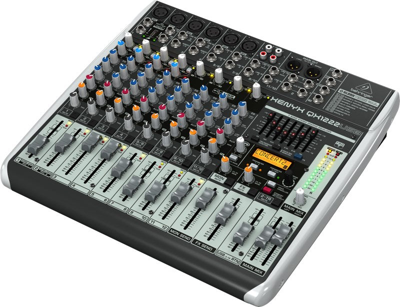 Premium 16-Channel USB Analog Mixer with 4 XENYX Mic Preamps 16-Kanal-USB-Analogmixer 2/2-Bus-Architektur