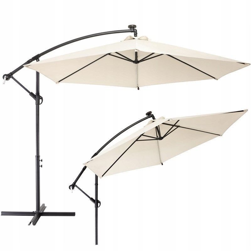 Garden Umbrella Hanging 3 m Large Beige