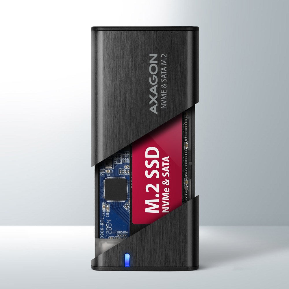 AXAGON SSD Enclosure USB-C 3.2 Gen 2 for M.2 NVMe & SATA EEM2-SB2