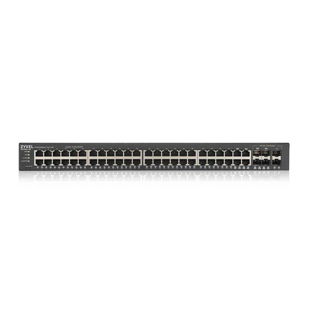 Zyxel GS1920-48v2 Smart Switch 48x 10/100/1000 + 4x Kombi-Gigabit-SFP + 2x Gigabit SFP Rack Mountable (GS1920-48V2-EU0101F)