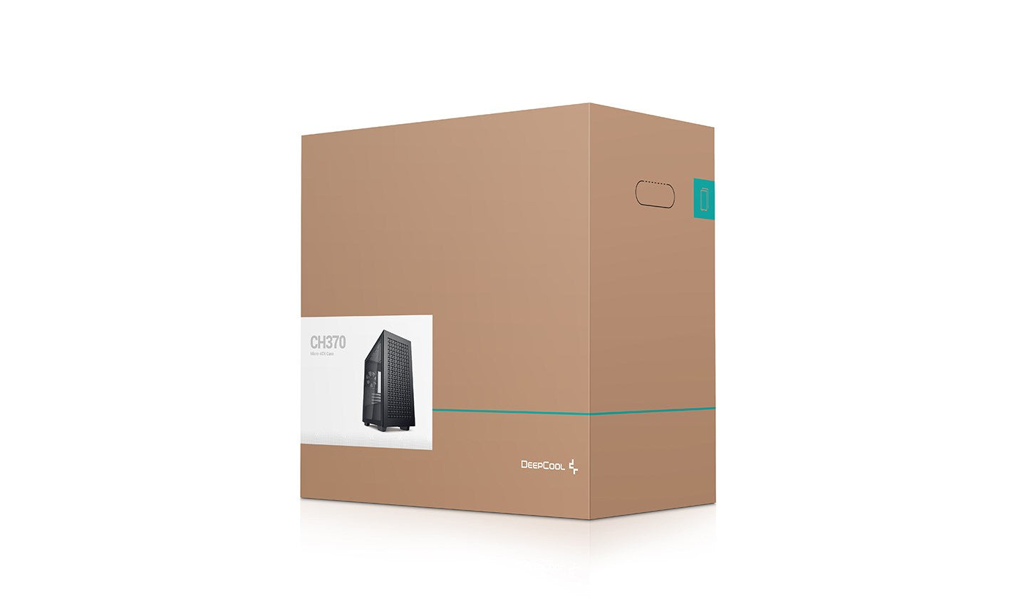 DeepCool CH370 Mini Tower Black - Micro ATX Case - High Cooling Capacity - CH370