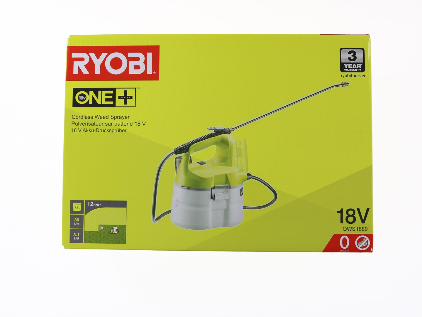 RYOBI OWS1880 Garden Sprayer One+ 18 V 3.5 L