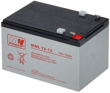 MW Power 12V 12Ah Battery | Model: 12V/12AH-MWL