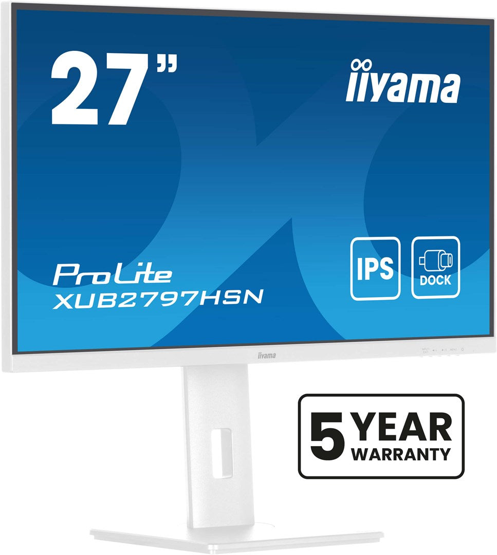 IIYAMA ProLite XUB2797HSN-W2 27" Full HD Monitor 1920x1080 100Hz IPS White