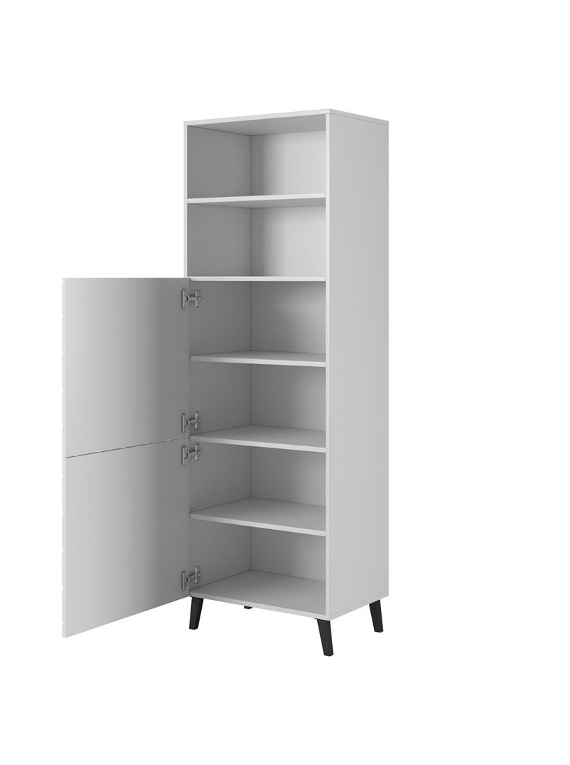 Cabinet ABETO 60x40x176.5 cm White/Gloss White