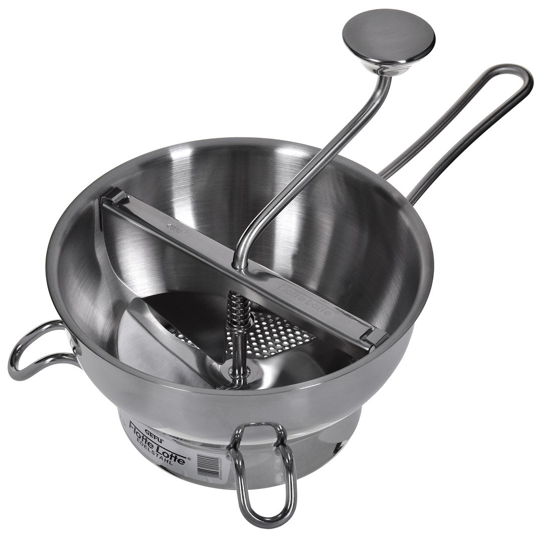 Stainless Steel Food Mill with 2 Discs for Smooth Soups and Sauces