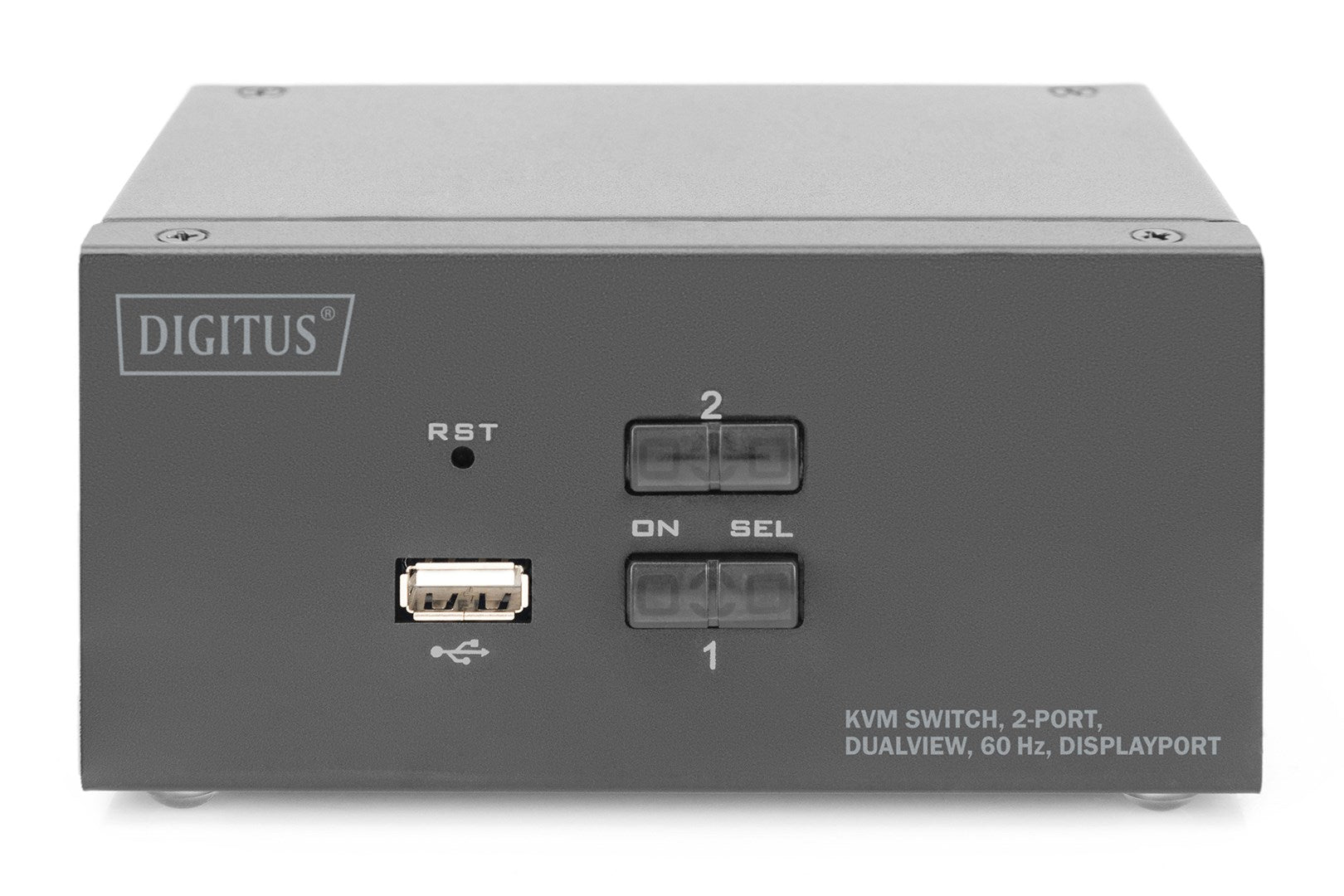 DIGITUS DS-12862 - KVM/Audio/USB Switch - 2 Ports - Desktop