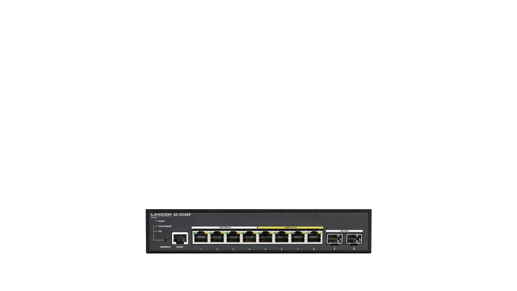 LANCOM GS-3510XP - Managed L3 Lite Switch - 4 x 10/100/1000 (PoE+) + 4 x 100/1000/2.5 G (PoE+) + 2 x 10 Gigabit SFP+