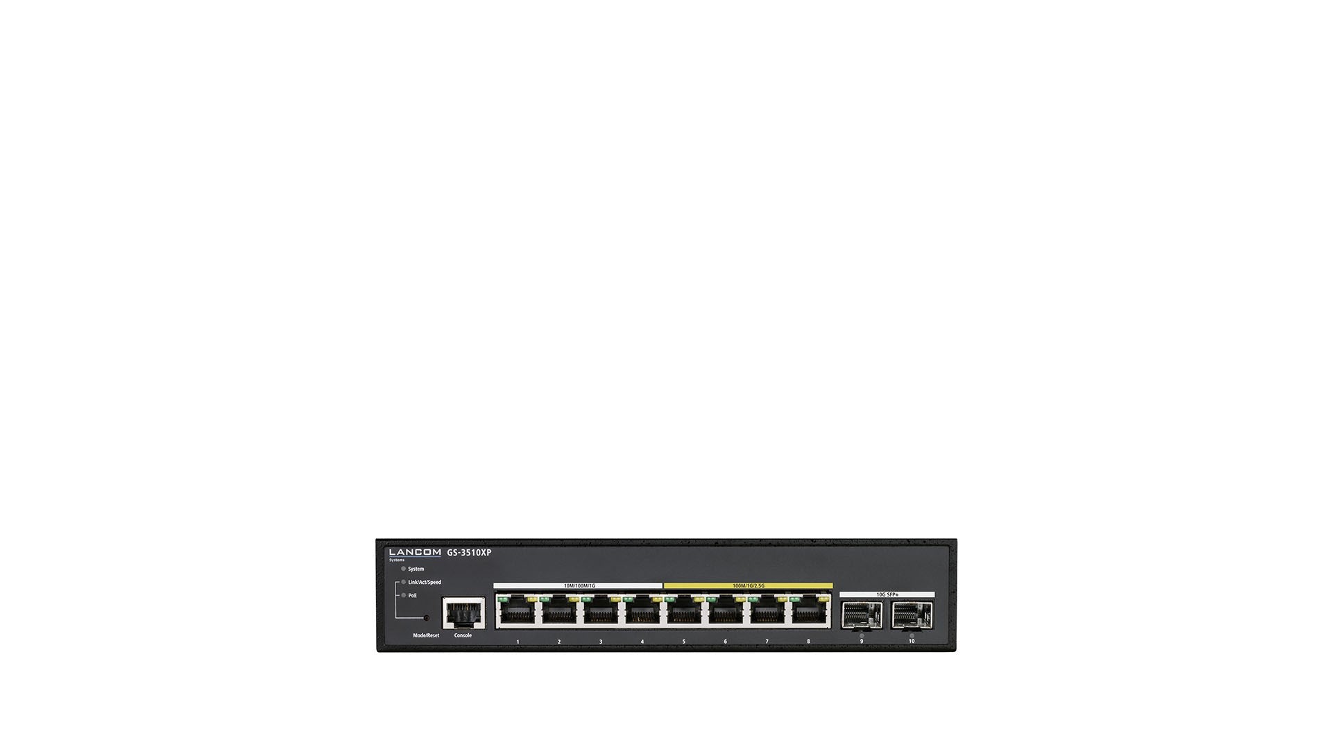 LANCOM GS-3510XP - Managed L3 Lite Switch - 4 x 10/100/1000 (PoE+) + 4 x 100/1000/2.5 G (PoE+) + 2 x 10 Gigabit SFP+
