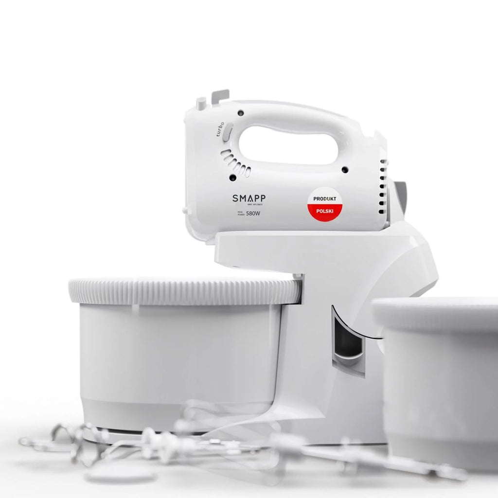 SMAPP Hand Mixer 580 W with 2 Bowls 451.66 White