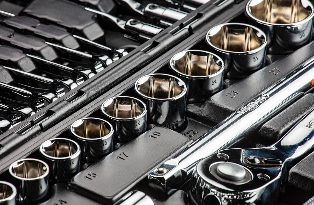 Socket Wrench Set 1/4 1/2 77 pcs CrV for Various Sizes