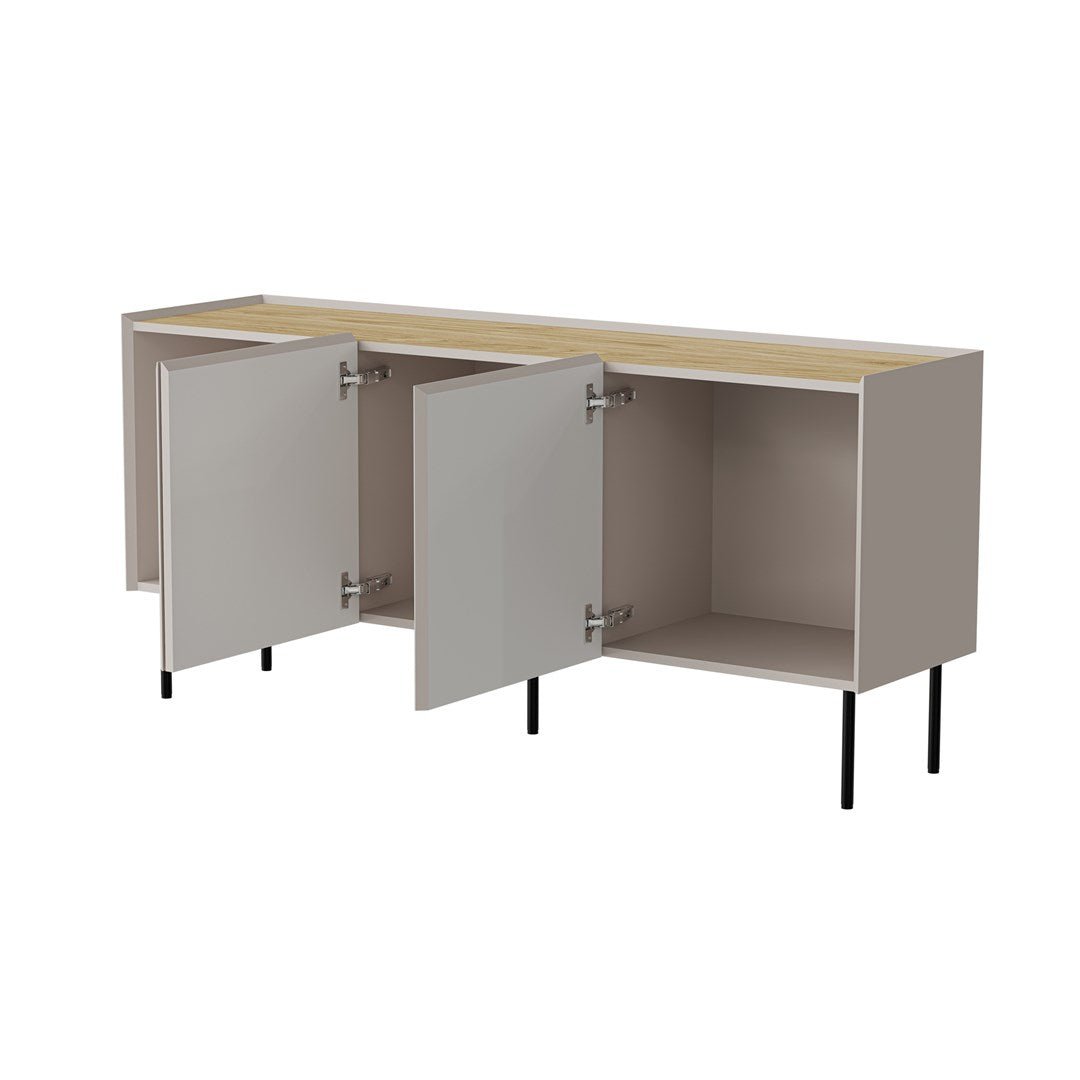 Cama FELLINI chest of drawers 150x40x70 cashmere + oiled oak top