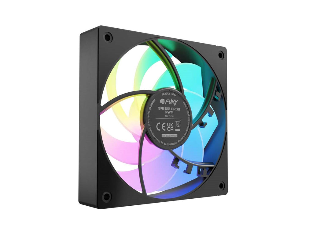 FURY Set of 3 Fans SAI S12 ARGB PWM, Black, Model NGF-2412
