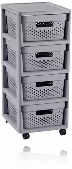 CURVER Infinity Shelf with 4 Drawers Model: 231558 House and Garden