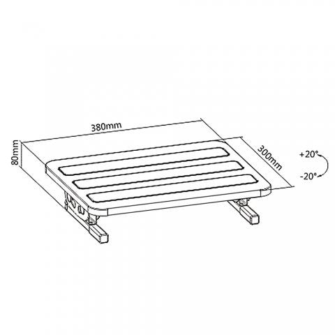 Maclean MC-831 Foot Rest Black