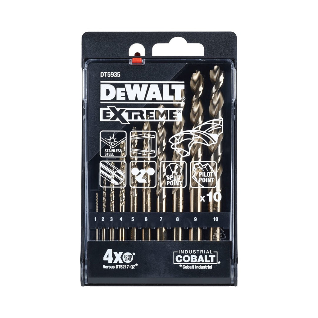 DeWALT DT5935-QZ Extreme Cobalt Drill Bit Set 10 pcs