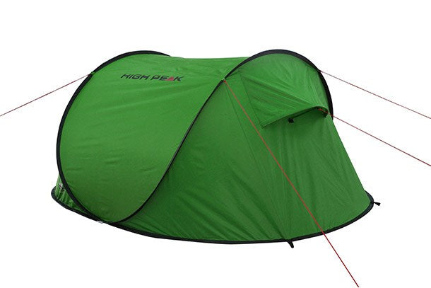 High Peak Tunnel Tent Vision 3 Green - 3 Person - Waterproof Fly Sheet 2 m - N0777