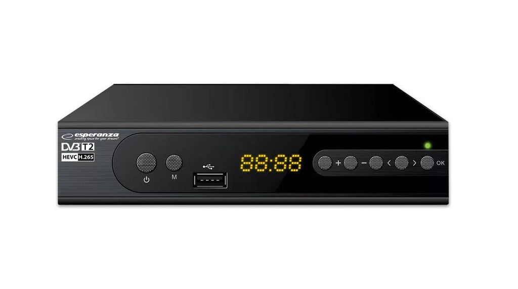 Esperanza EV106R DVB-T Receiver, Terrestrial TV, 405 g, Remote Control