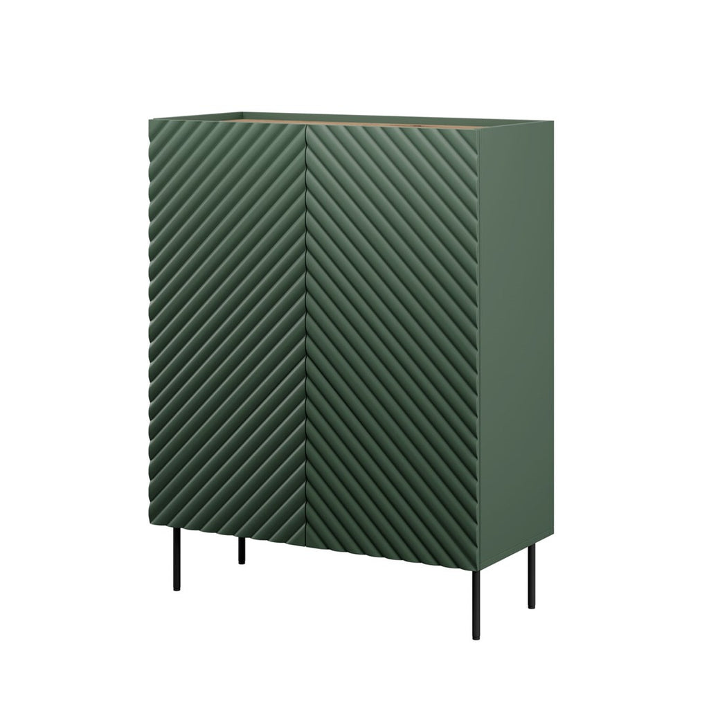 Bookcase 2D2SZ ONDA 98x45xH127 Green