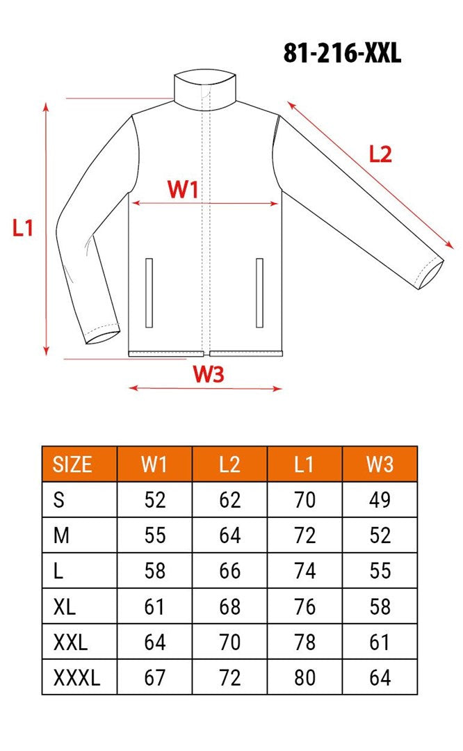 NEO TOOLS Jacket Size XXL 1118 g 500x355x30 mm Model TOP-81-216-XXL