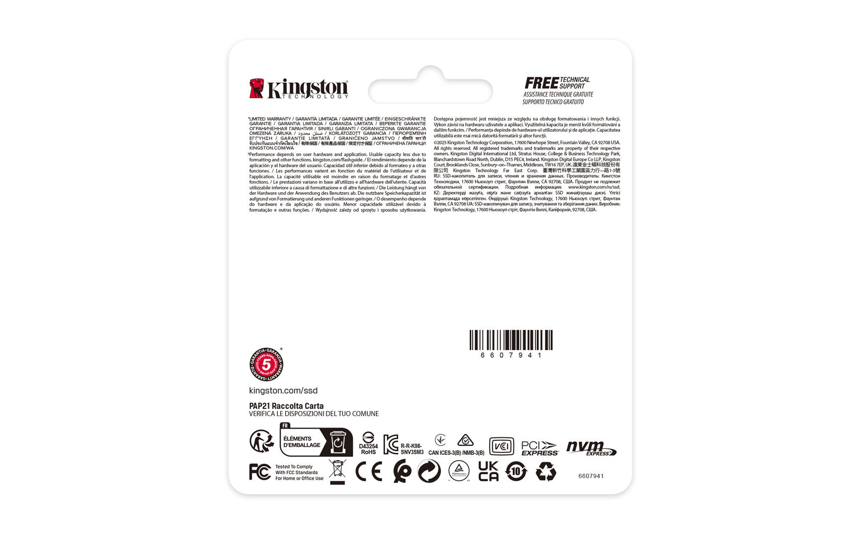 Kingston NV3 - SSD - 500 GB - PCIe 4.0 x4 (NVMe) (SNV3SM3/500 G)