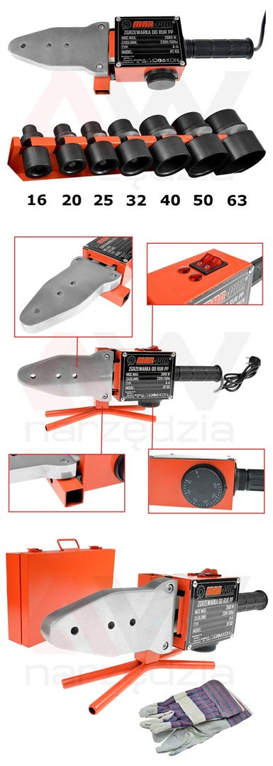 MAR-POL WELDING MACHINE FOR PVC PIPES LARGE /1500W