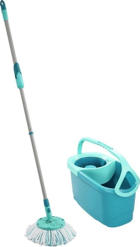 LEIFHEIT Mop & Bucket Set with 12 L Container - Grey/Turquoise - Model 4006501554130