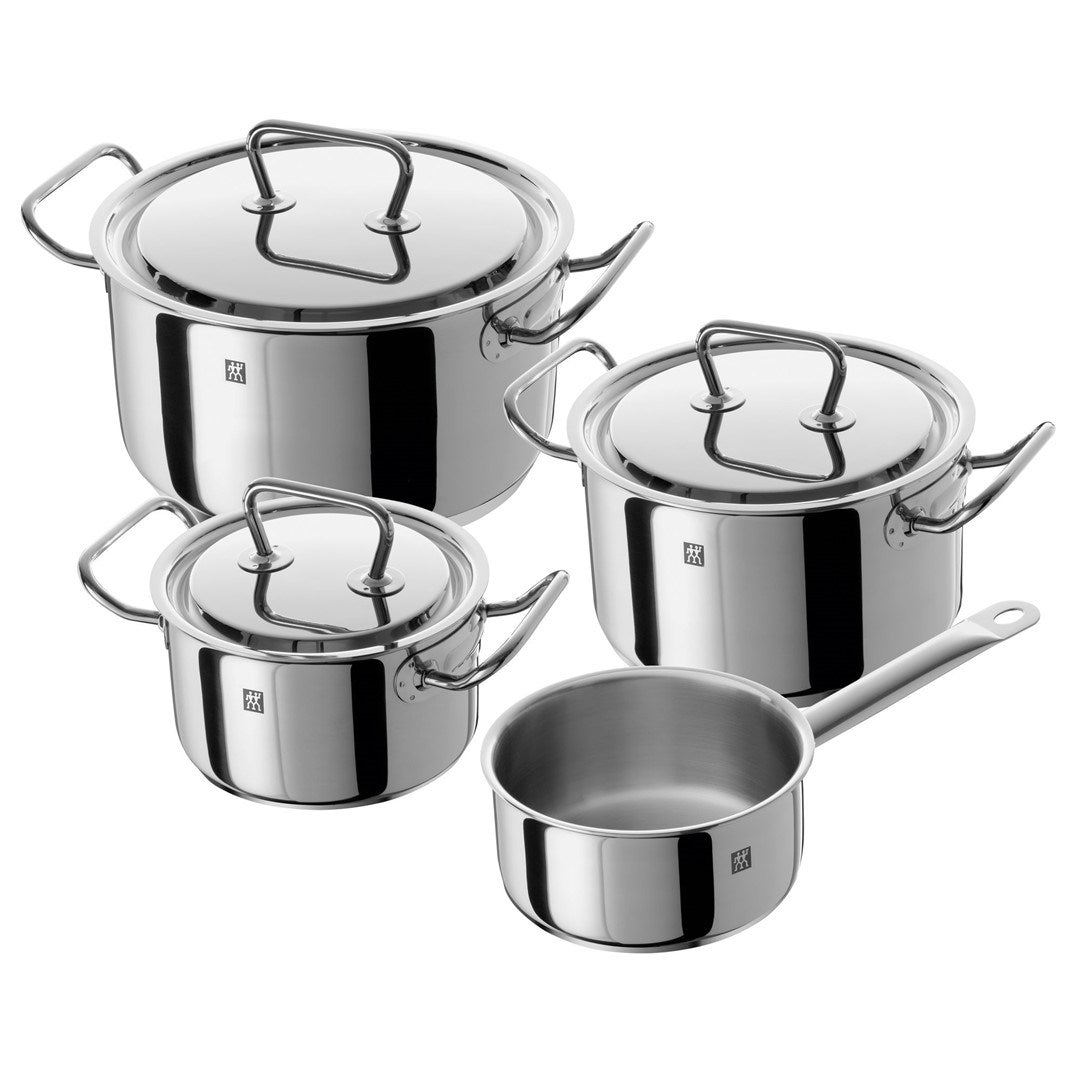 Zwilling Twin Classic Set of 4 Polished Pots - Stainless Steel