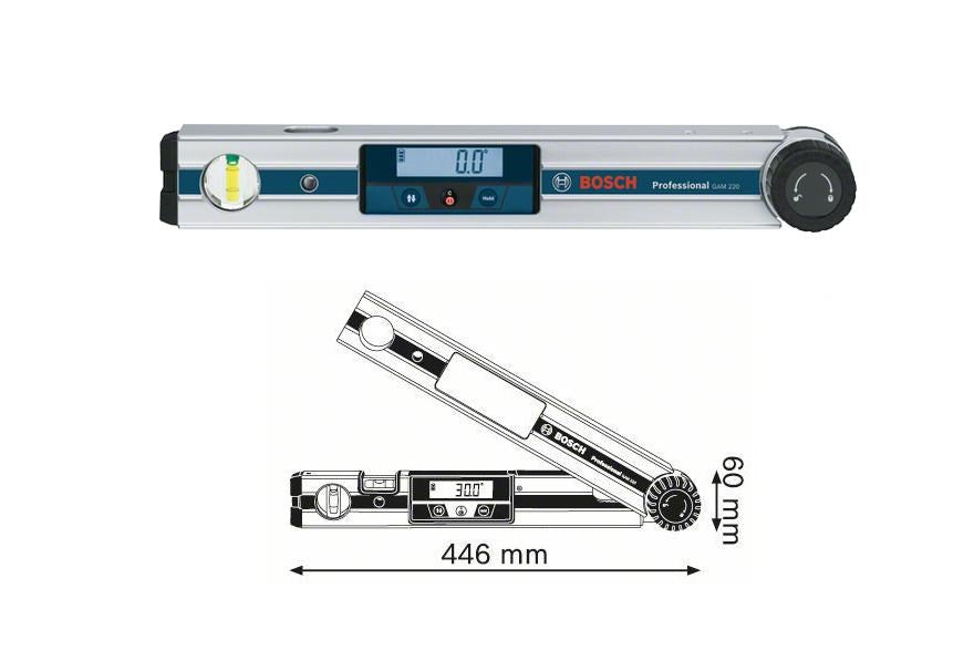 Bosch GAM 220 Professional Digital Angle Measurer 0 - 220°